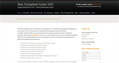 Desktop Screenshot of hairtransplantcenternyc.com